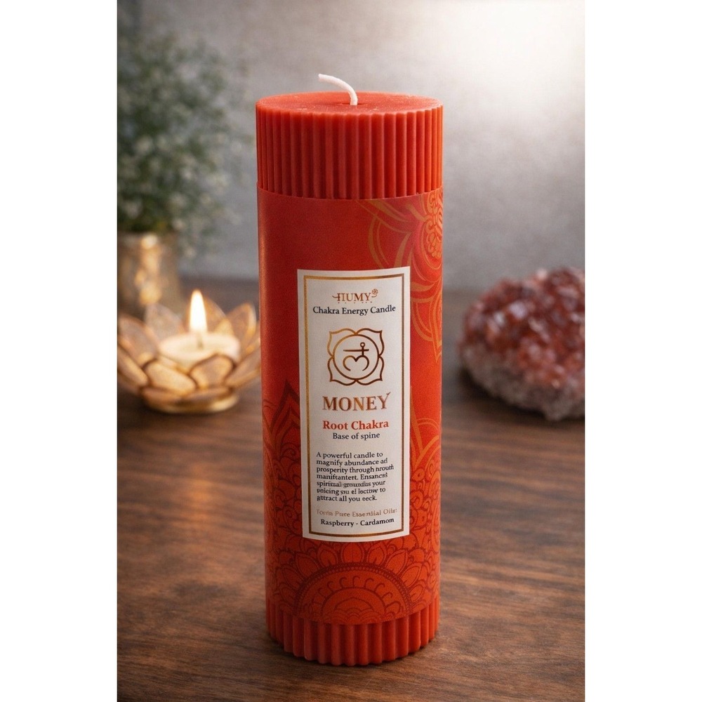 Root-Money Chakra Candle ( Raspberry & Cardamom)